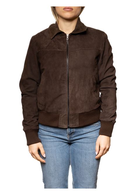 dove grey suede jacket PK BY PASKAL | 317CAM-T.MORO